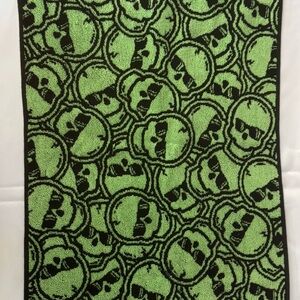Swag Green and Black Skull Pattern Towel
